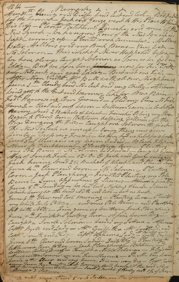 Diary of Rev Frederick Dibblee